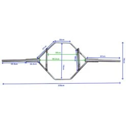 Olympia-Hex/Trap Bar, 40 Kg, 2.38m -Hantelstangen Store SKUBAR HEX TRAP 2.383