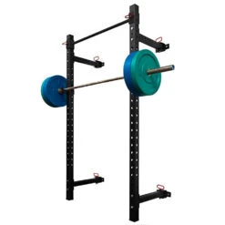 Riot Wandmontiertes Faltbares Rack - 2,32m Hoch, Schwarz 9 Riot Wandmontiertes Faltbares Rack - 2,32m Hoch, Schwarz -Hantelstangen Store SKUWALL SQUAT STAND2