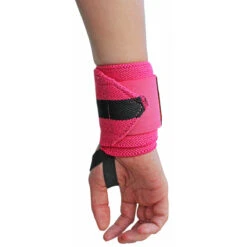 Pinke Handgelenkbandagen, Leicht, 1 Paar 5 Pinke Handgelenkbandagen, Leicht, 1 Paar -Hantelstangen Store SKUWRIST WRAPS NORMAL PINK 303
