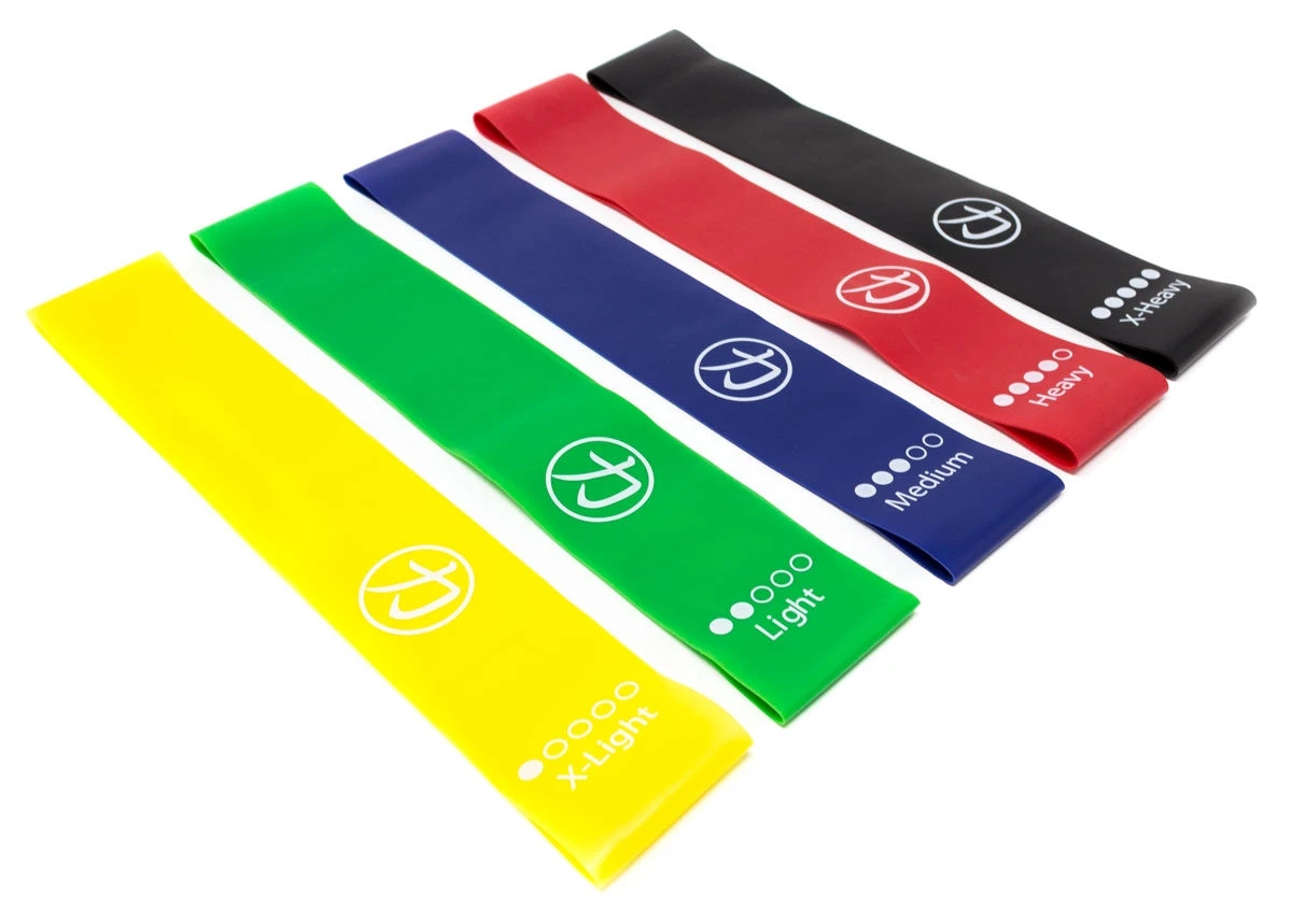 Gymnastik Glute Mini-Bänder, 5er Set Inkl. Kordelzugbeutel 2 Gymnastik Glute Mini-Bänder, 5er Set Inkl. Kordelzugbeutel – Bild 2