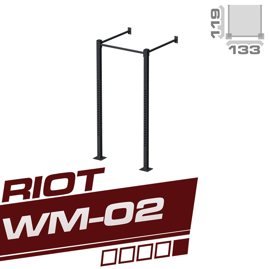 Riot WM-02 Single Cube Rig/Trainingsstation, Für Die Wandmontage 1 Riot WM-02 Single Cube Rig/Trainingsstation, Für Die Wandmontage